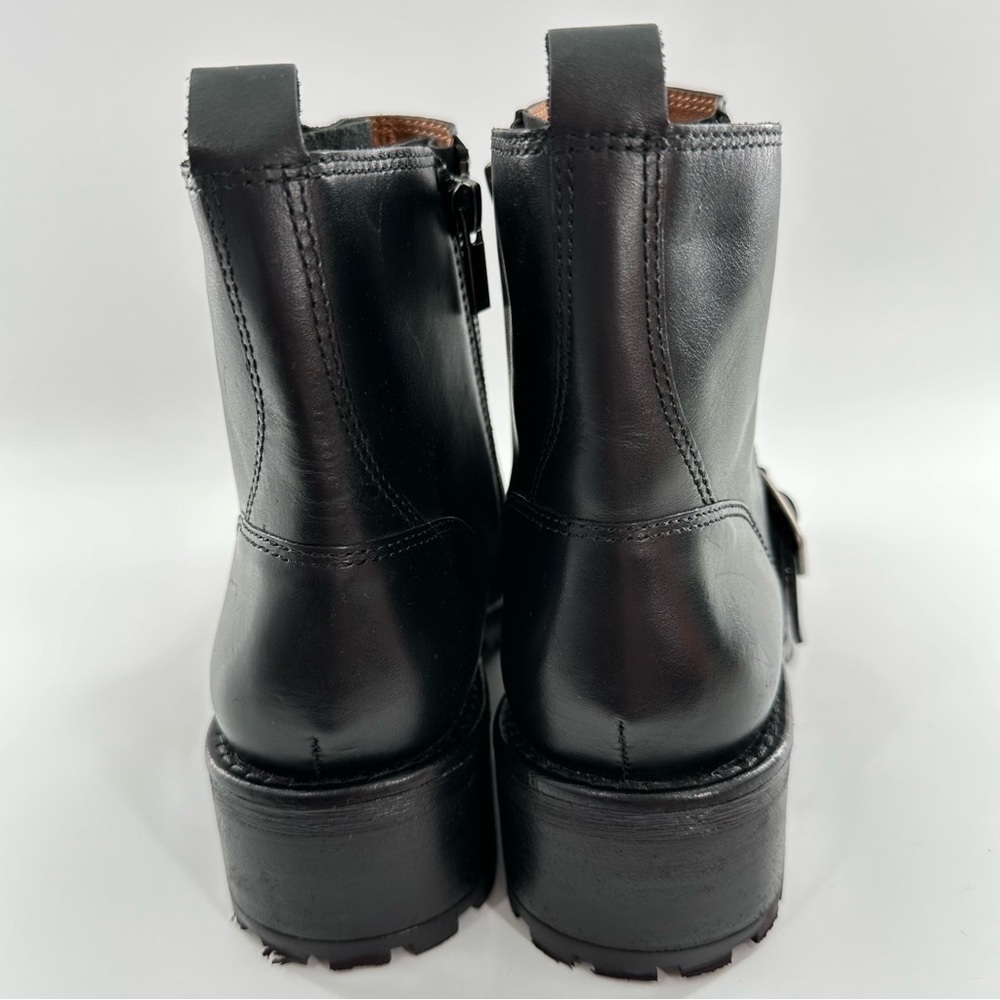 Lucky brand Ondalucia womens ankle booties size 7 37 leather moto biker boots - Picture 5 of 13